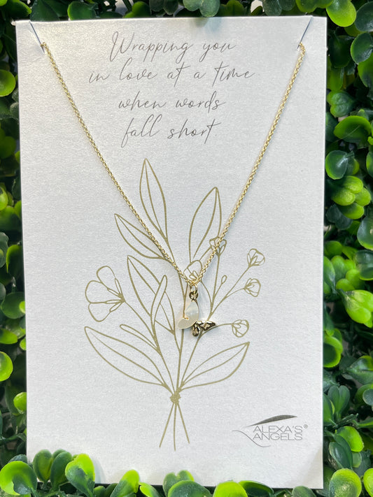 Gold Butterfly Remembrance Necklace