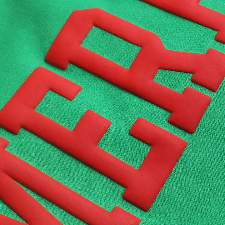 Merry Puff Raised Letter Sweatshirt- Irish Green