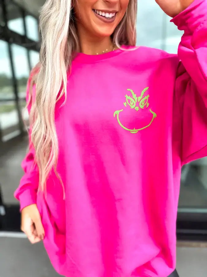 You're A Mean One Heliconia Graphic Crewneck