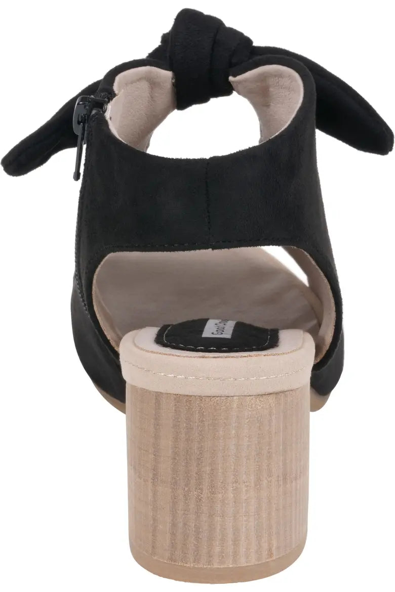 Women's Kimora Heeled Sandals- Black Suede