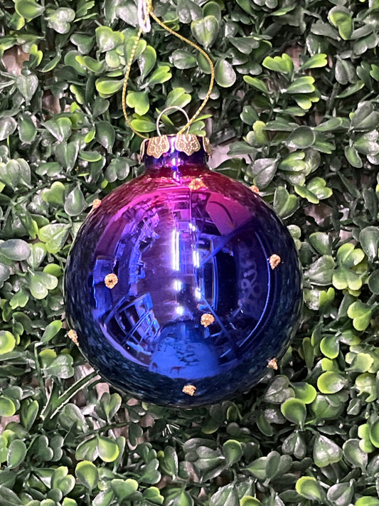 Purple & Blue Glass Ball