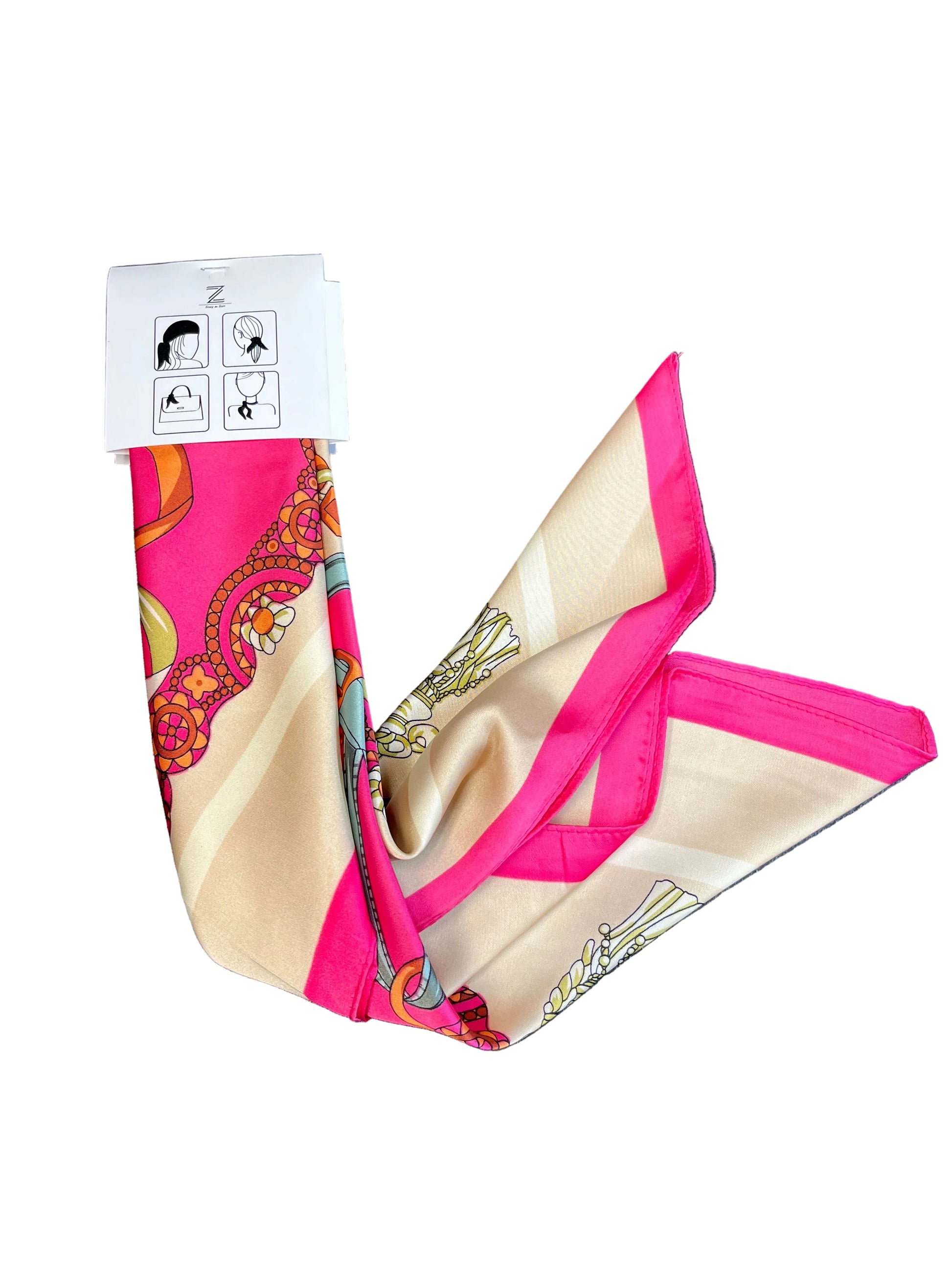 Pink Printed Scarf