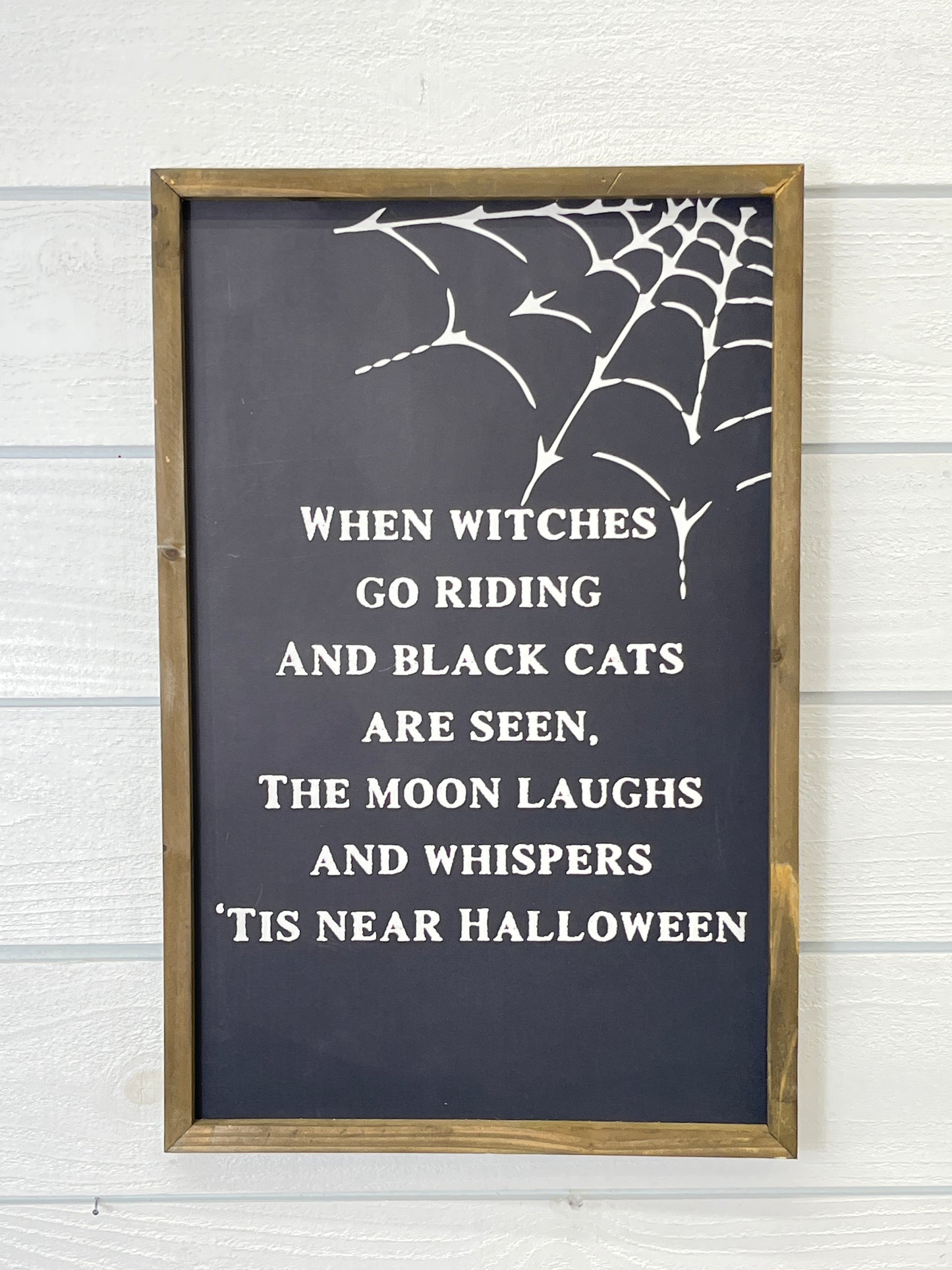 Wood Framed Halloween Picture