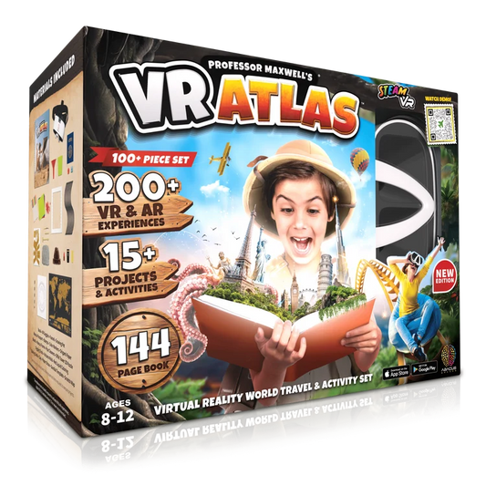 Professor Maxwell's Virtual Reality World Travel Activity Kit- VR Atlas