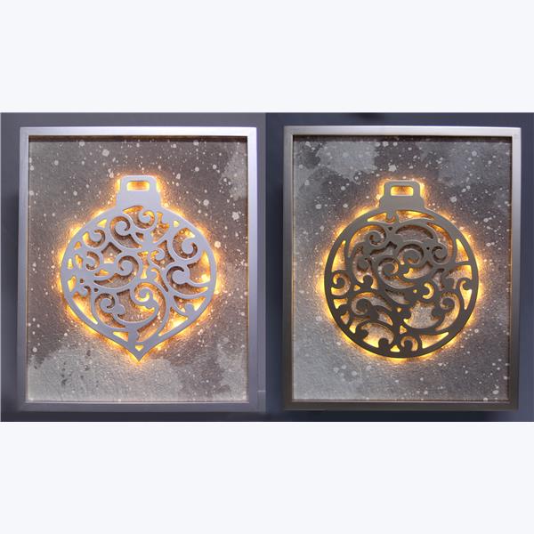 Wood Framed LED Wall Decor