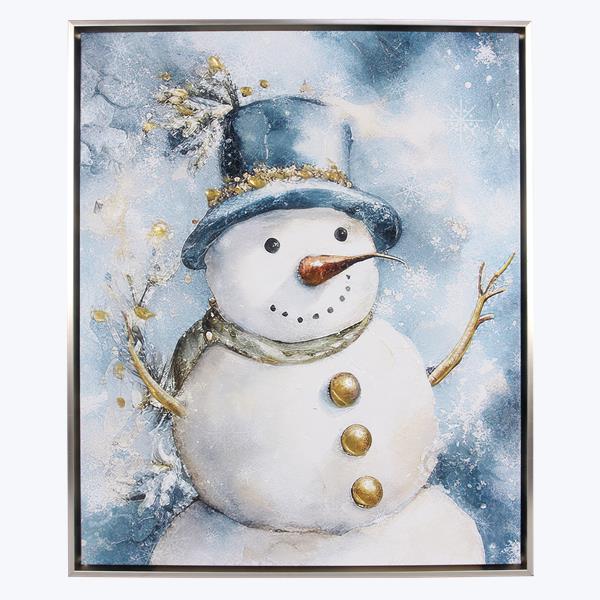 Snowman Canvas Wall Art
