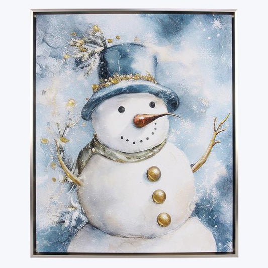 Snowman Canvas Wall Art