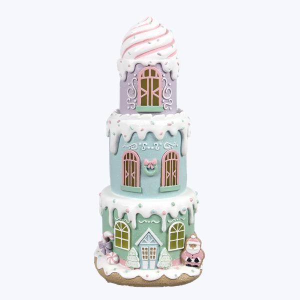 Resin Layered Colorful Gingerbread Cake LED House