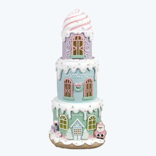 Resin Layered Colorful Gingerbread Cake LED House
