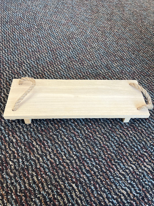 Wood Plank Riser With Rope Handles