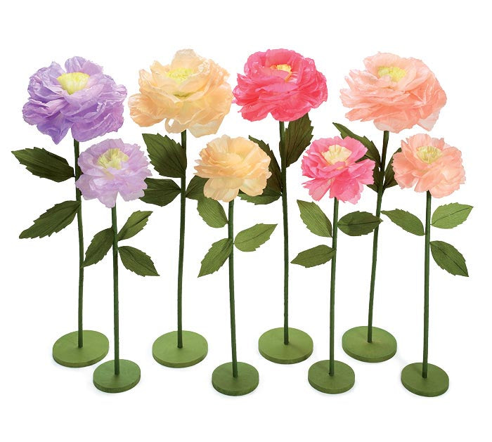 Small & Medium Giant Paper Flowers With Stand