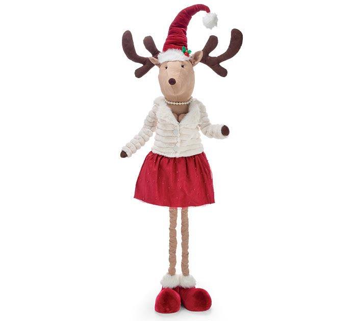 Mrs. Moose With Expandable Legs Decor