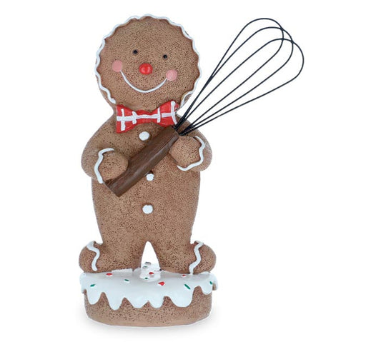 Gingerbread Man With Whisk Figurine