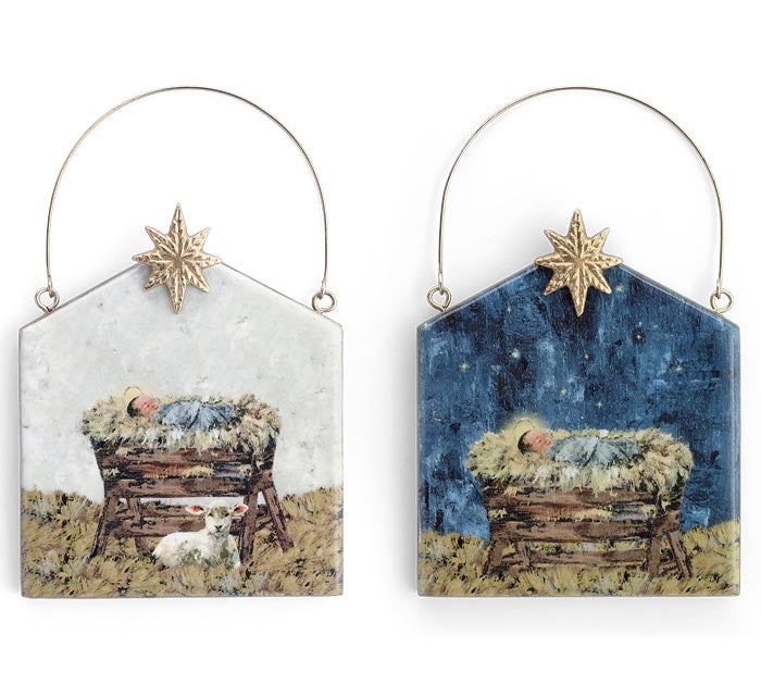 Wooden Baby Jesus Ornament