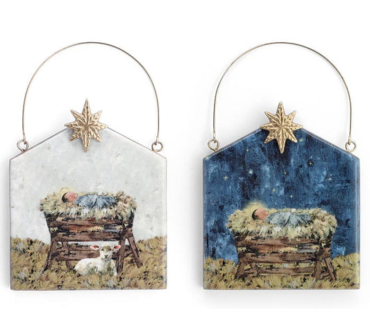 Wooden Baby Jesus Ornament