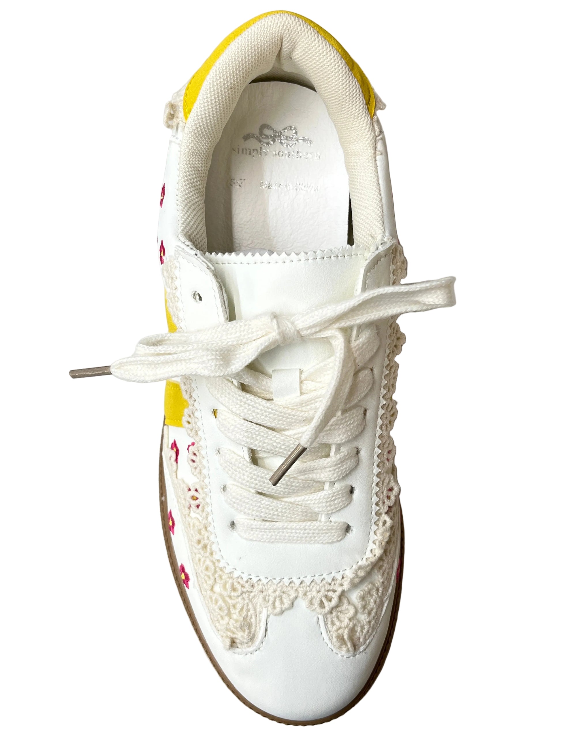 Simply Southern Summer Sneakers for Women With Pink Flower