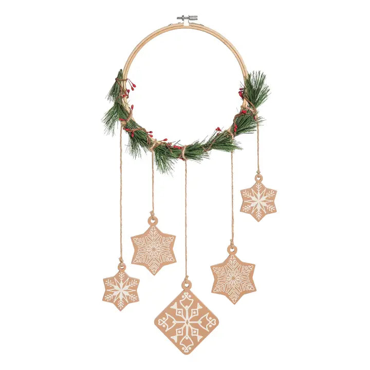 Christmas Wreath Snowflake Mobile