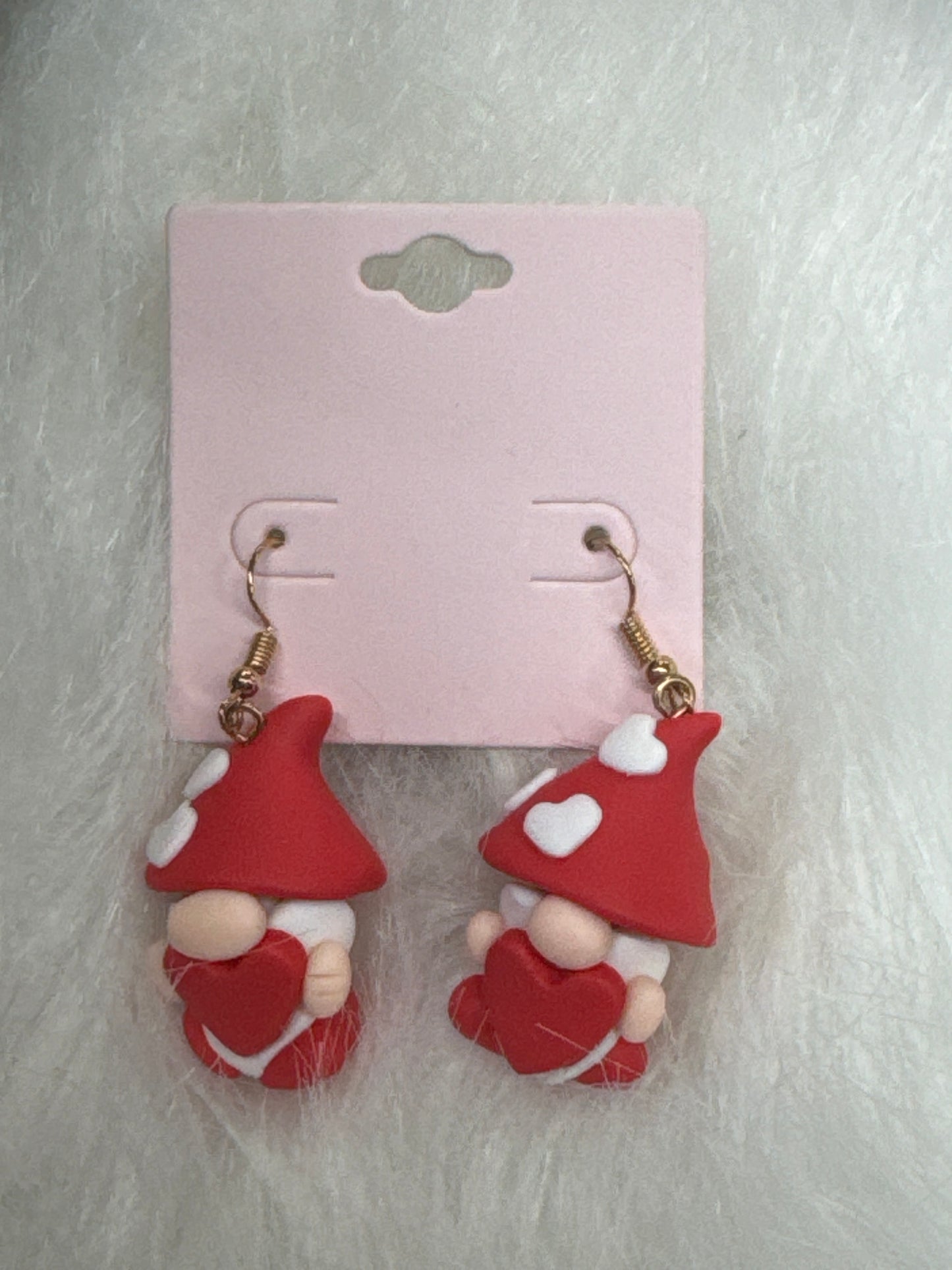 Valentine Gnome Heart Earrings