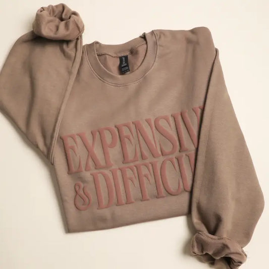 Brown Savana Expensive & Difficult Puff Sweatshirt