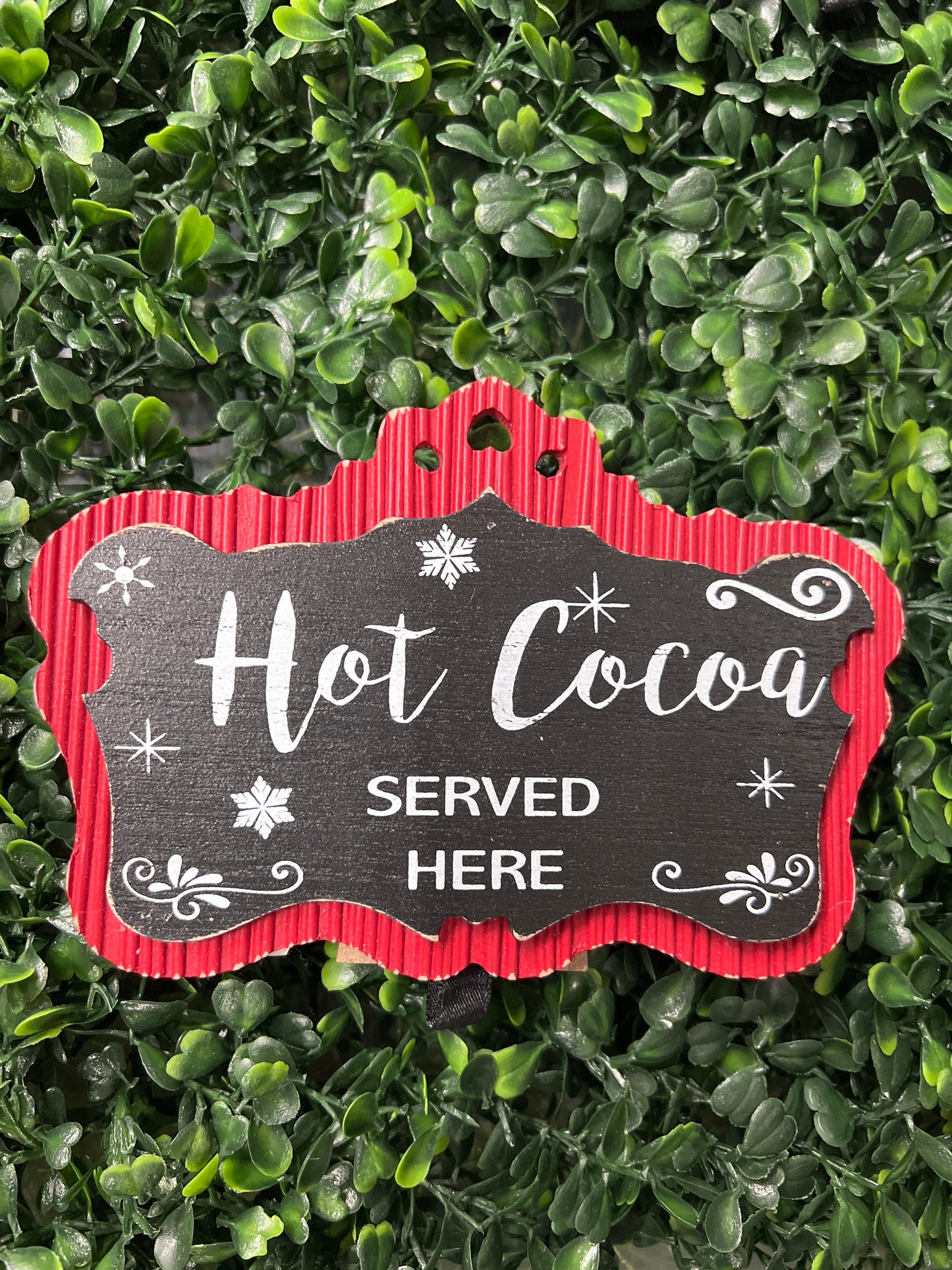 Small Red & Black Tabletop Cocoa Signs