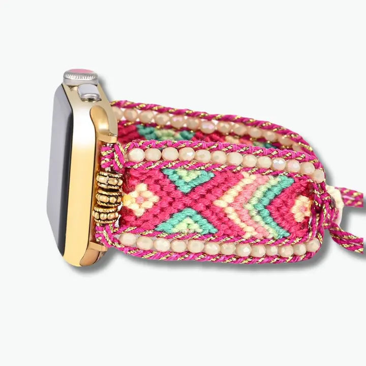 Pink Blush Woven Watch Strap