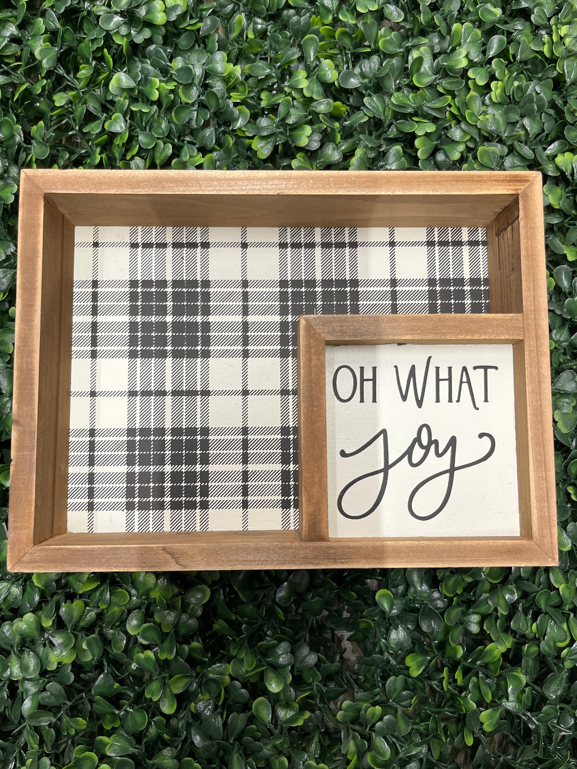 Oh What Joy/Buffalo Inset Box Sign