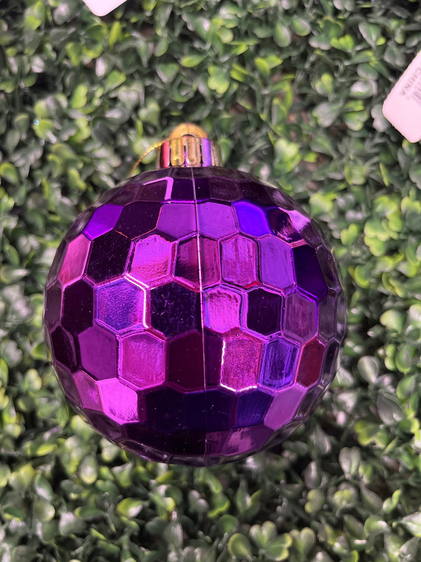 Small Purple Honeycomb Ball Ornament