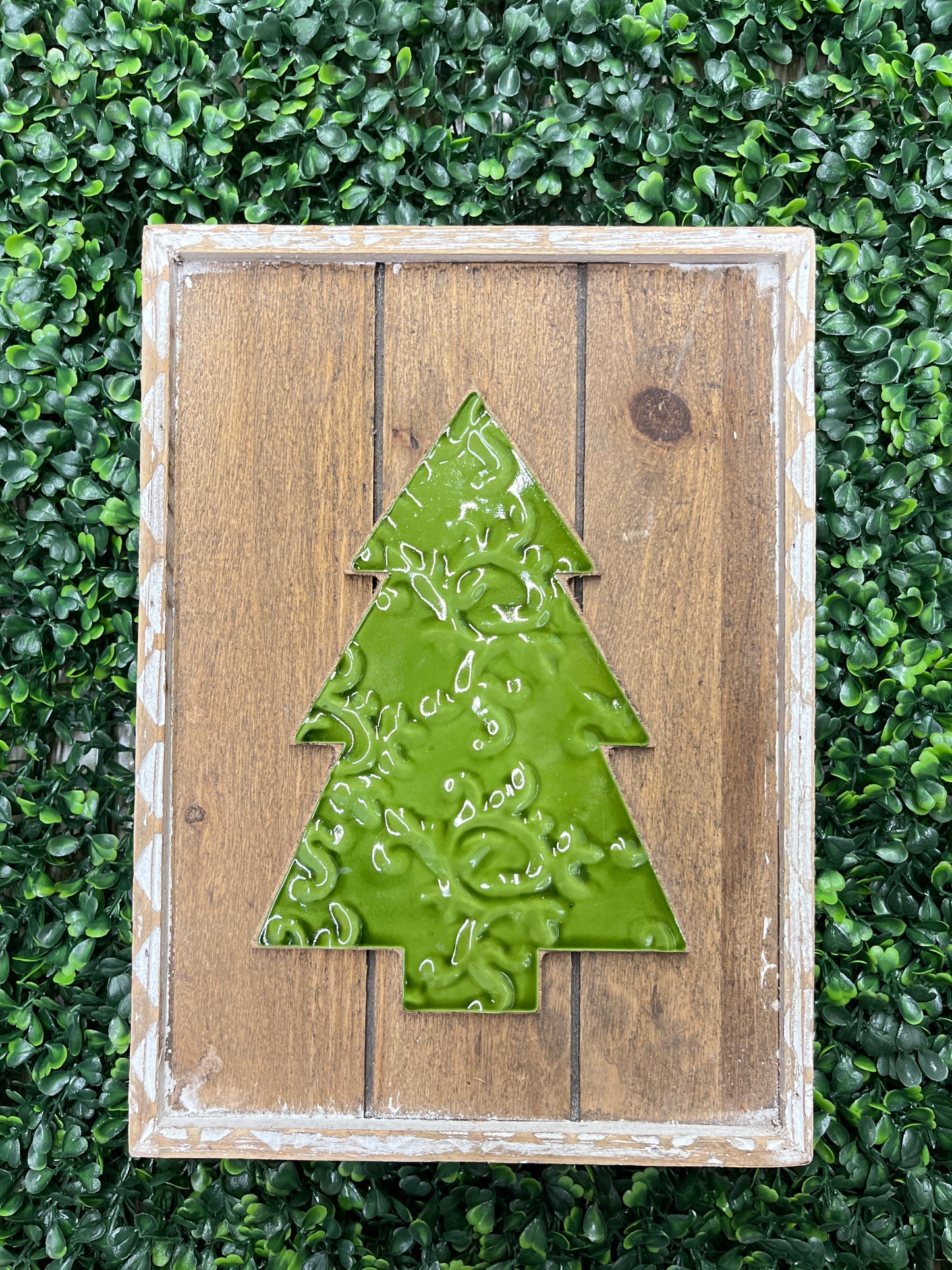Wood/Metal Emb Holiday Block