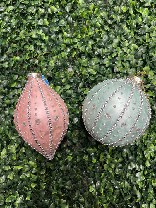 Glass Ball Ornament With Gems
