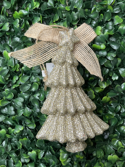 Small Glitter Christmas Tree Ornament