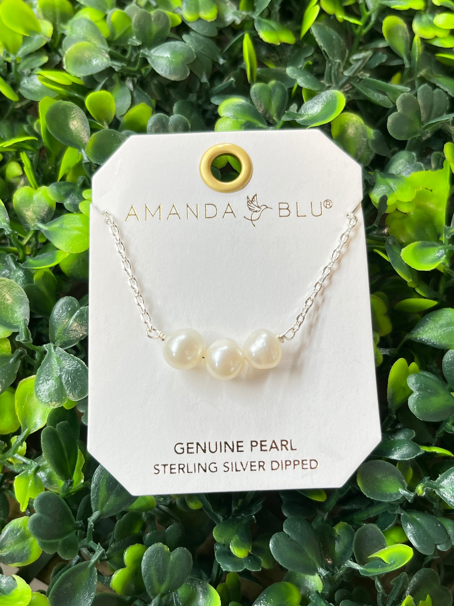 Silver 3 Pearl Row Necklace