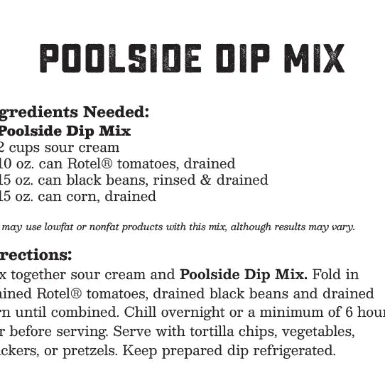 Country Home Creations Coastal Kitchen- Poolside Dip Mix