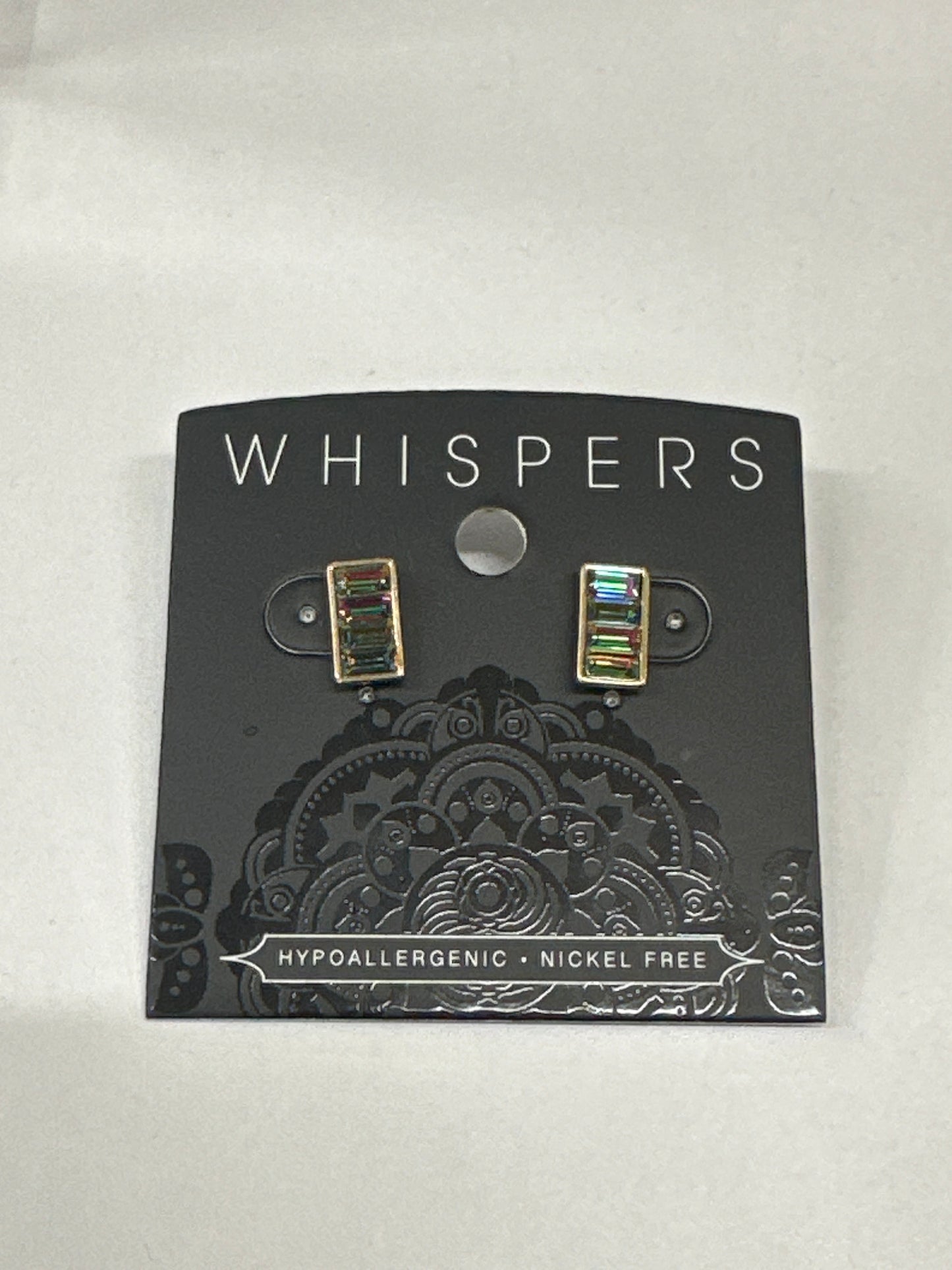 Whispers Blue Rectangle Earrings