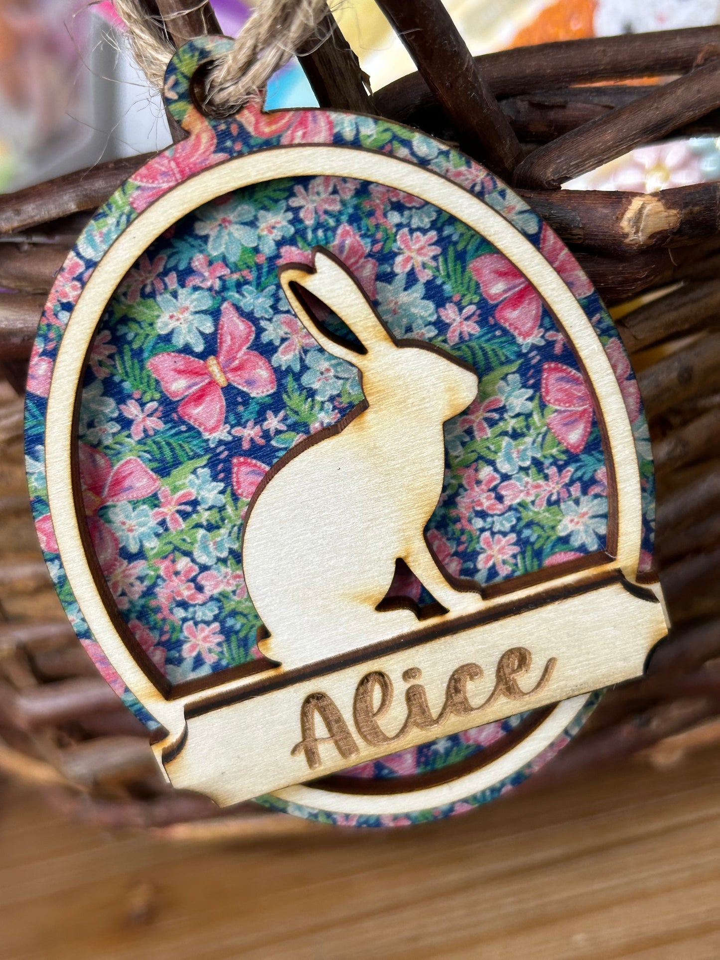 Personalized Wooden Easter Tags