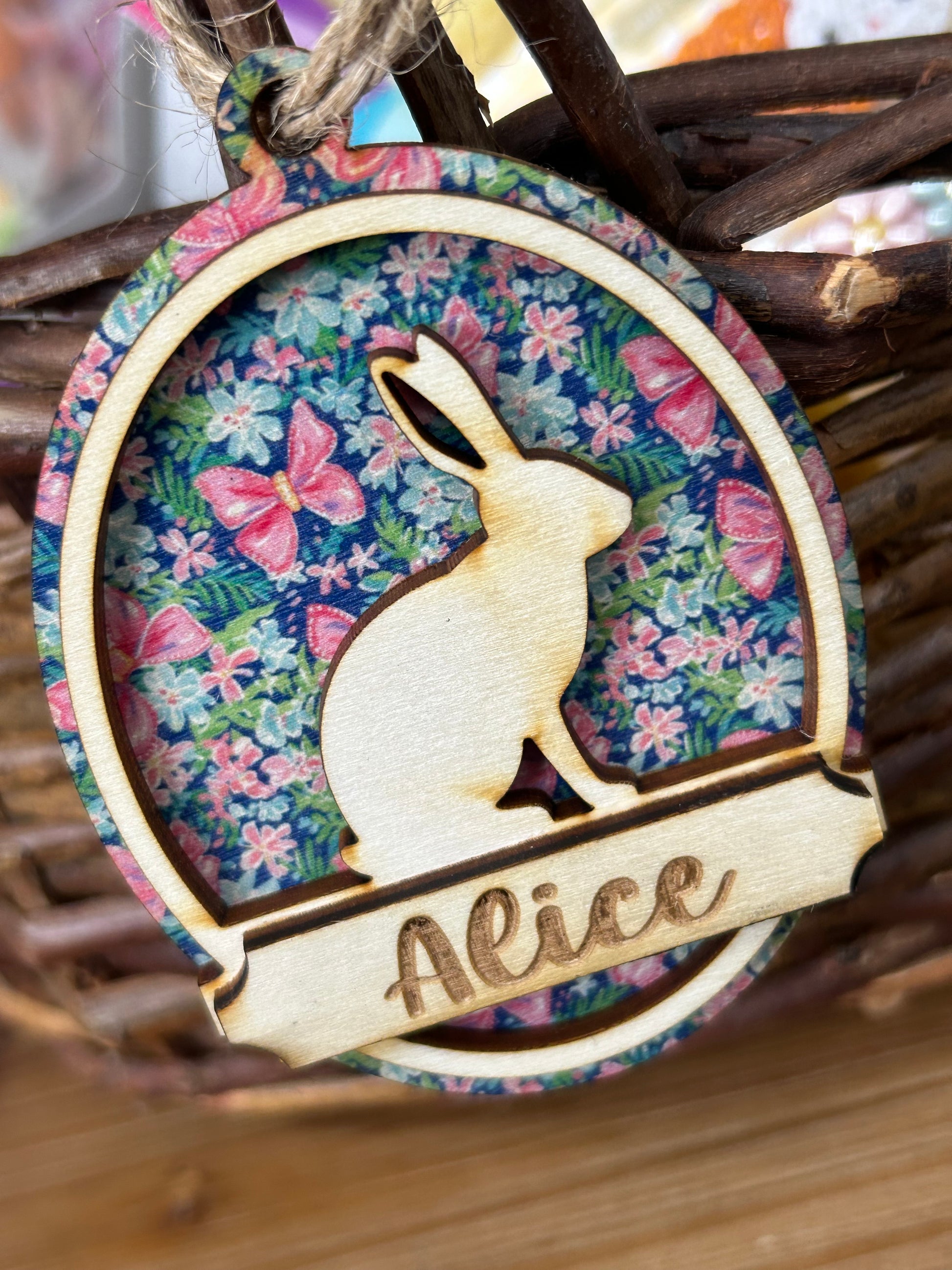 Personalized Wooden Easter Tags