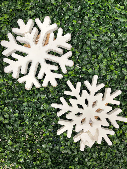 Medium Wooden Snowflake 2 Assorted Styles