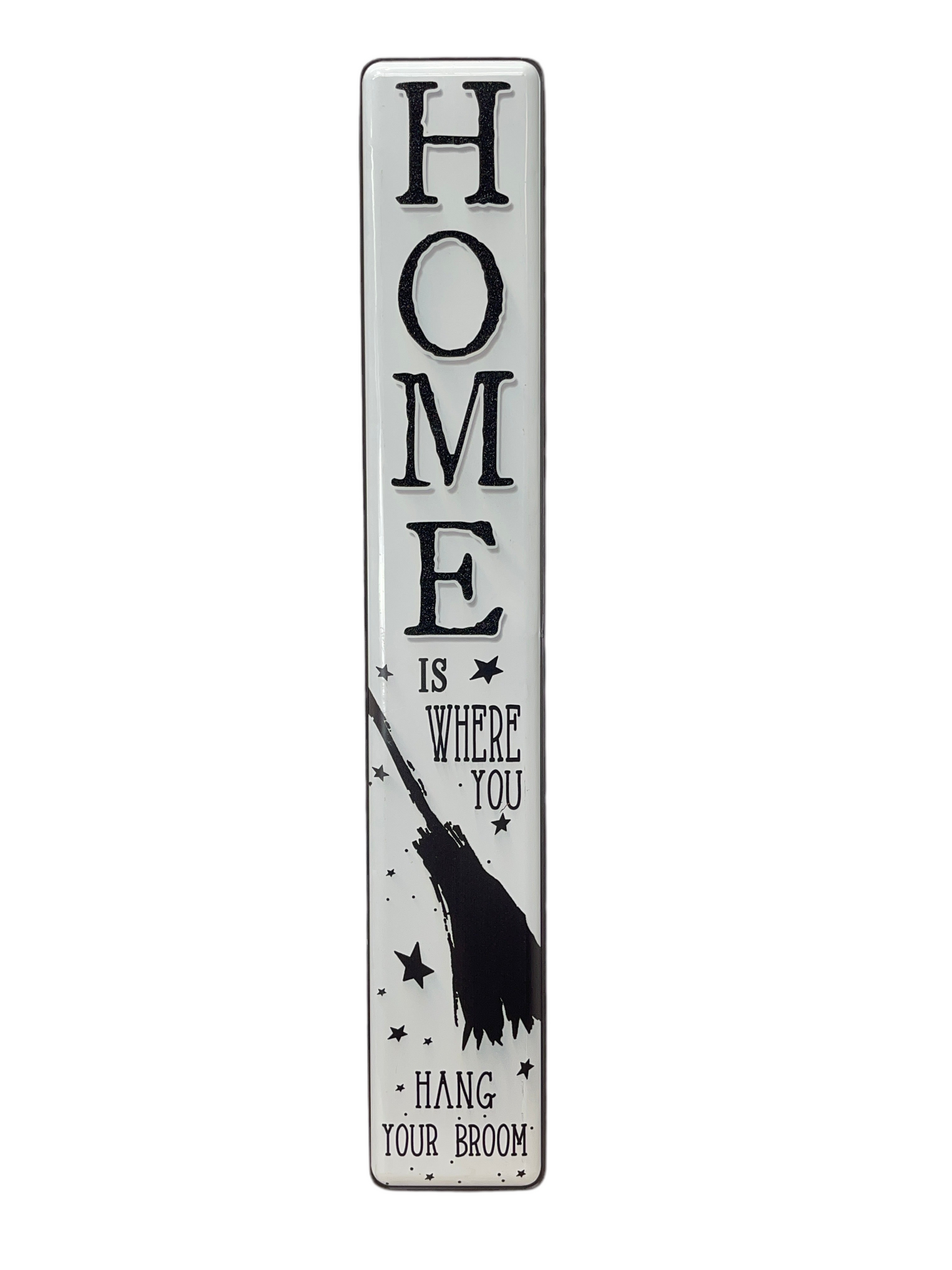 Vertical Metal Home Park Your Broom Sign