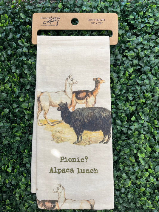 Picnic? Alpaca Lunch Tea Towel