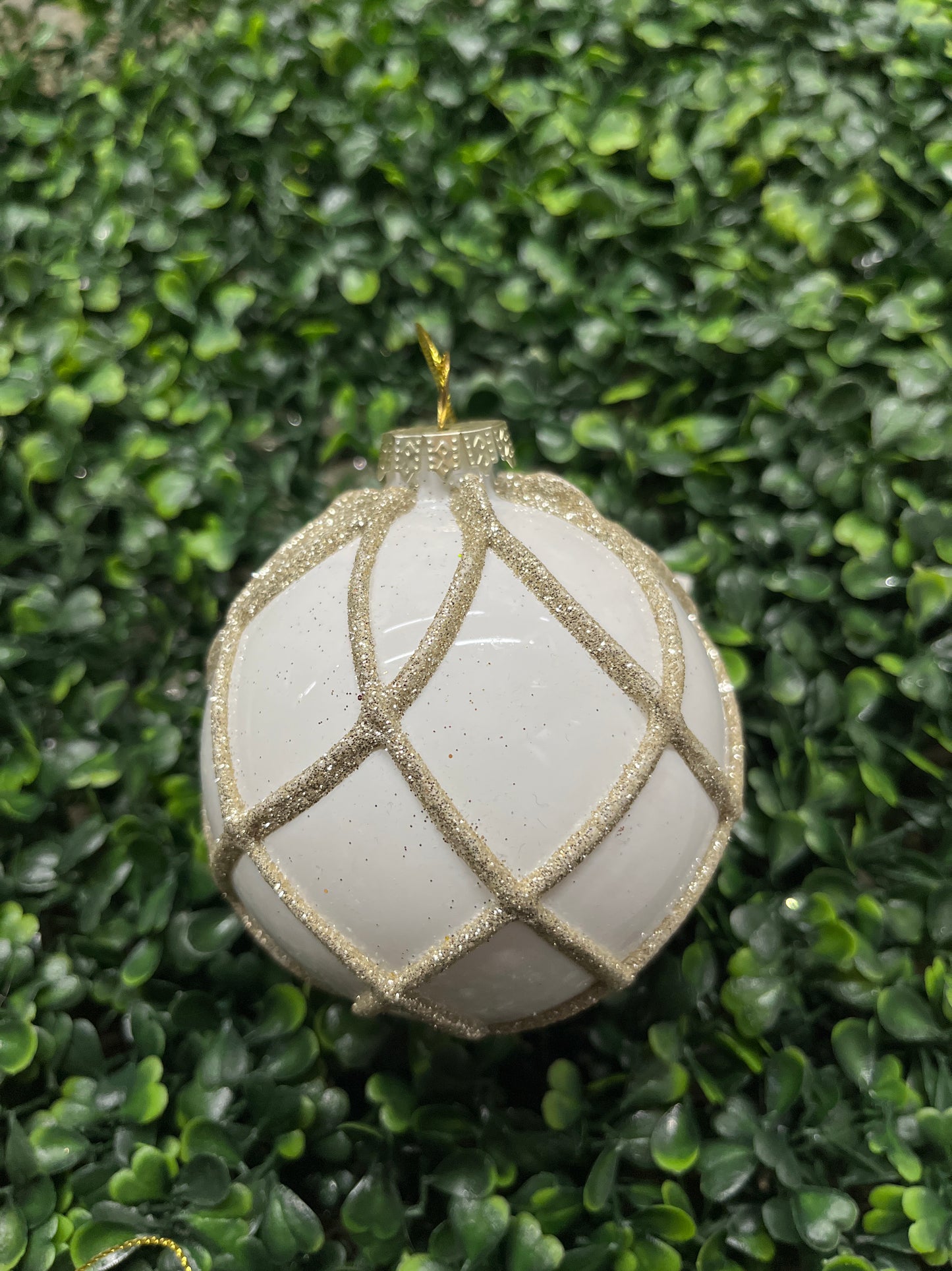 Glass Ball With Gold Glitter
