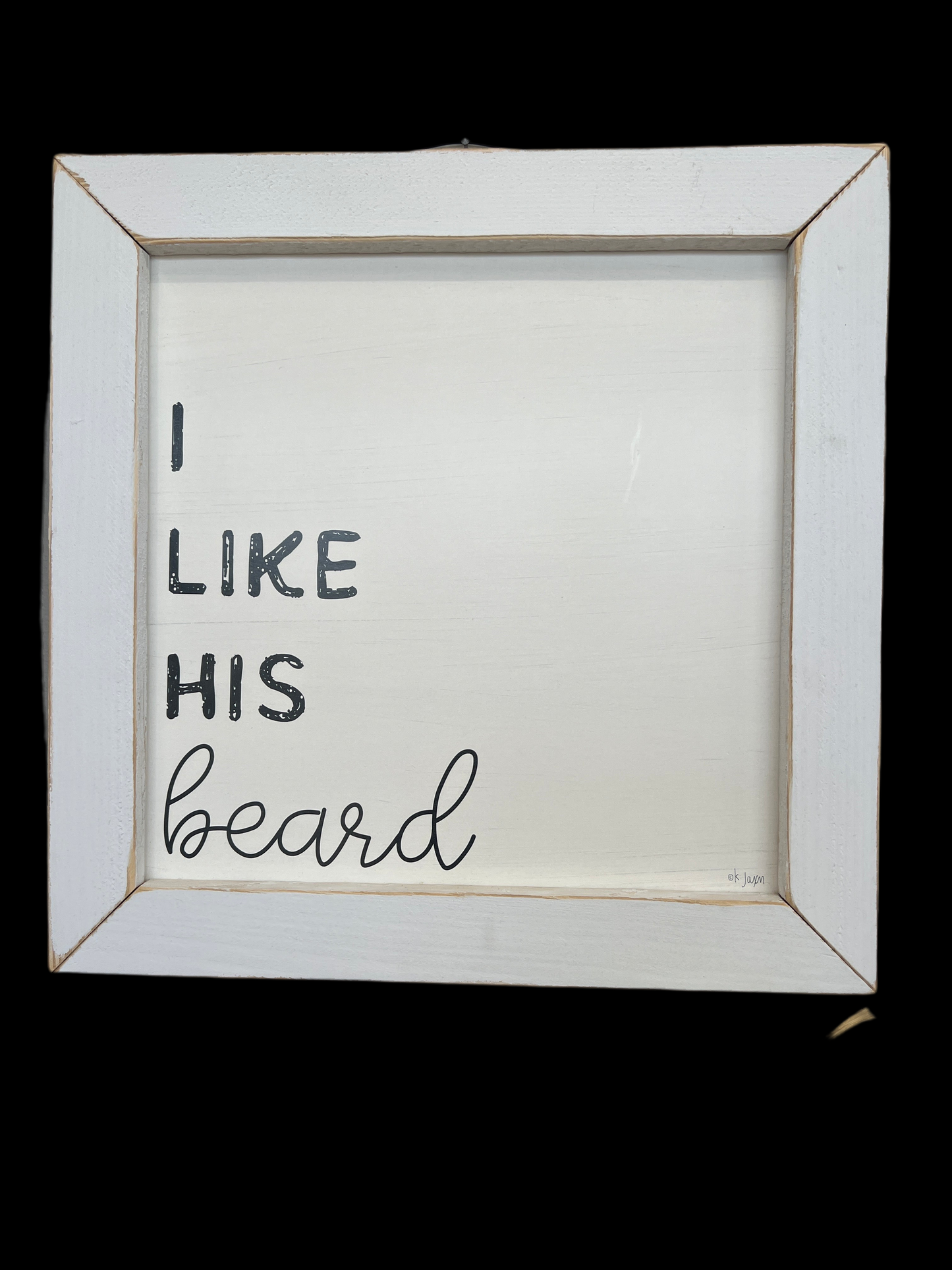 His Beard & Her Butt Charcoal Washed Frame
