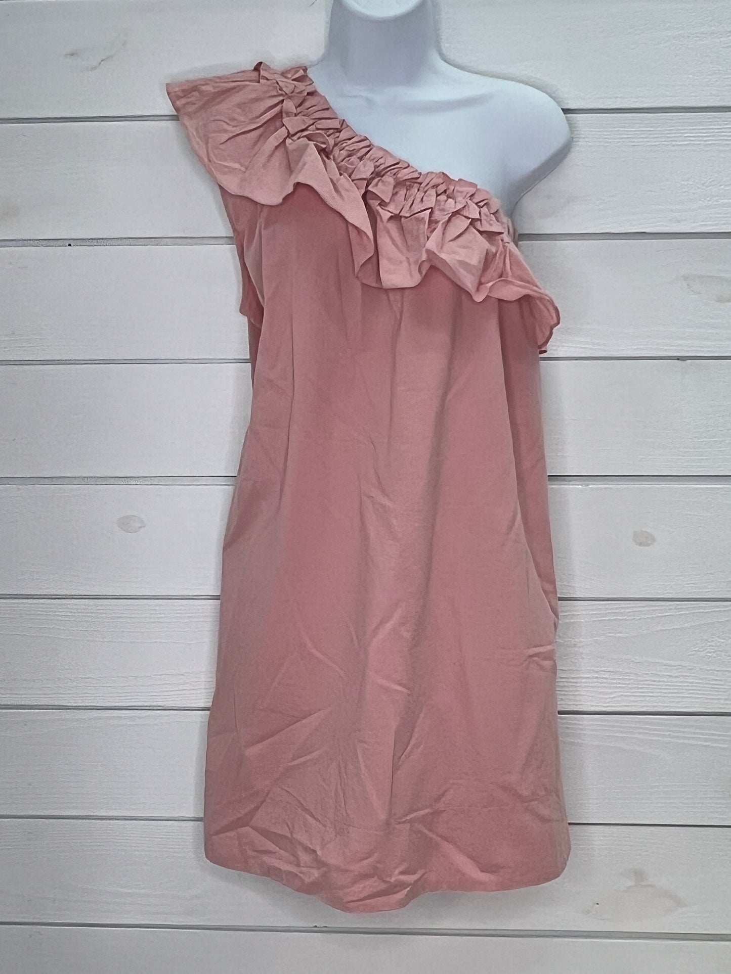 Ruffled One Shoulder Dress With Pockets