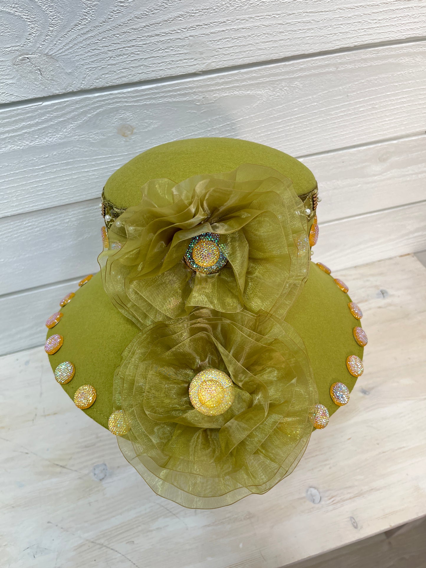 Olive Green Derby Hat