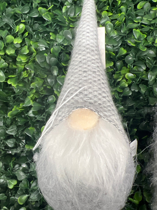 Plush Grey/White Gnome Ornament