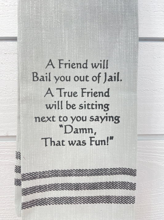 A Good Friend Wild Hare Tea Towels