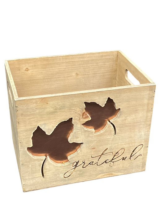 Copper Cut Out Wooden Crate Planter