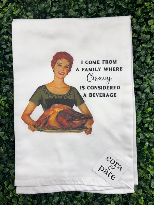 Crazy Is A Beverage Tea Towel