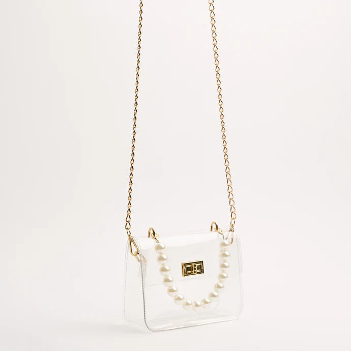 Audrey Pearl Clear Crossbody Bag