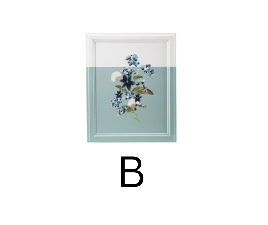 Hazel Mazel MDF Painted Framed Wall Decor With Botanicals