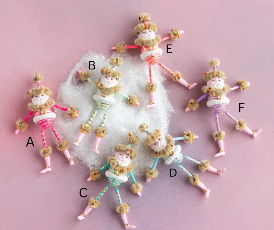 Glitterville Rainbow Papa Noel Ornament