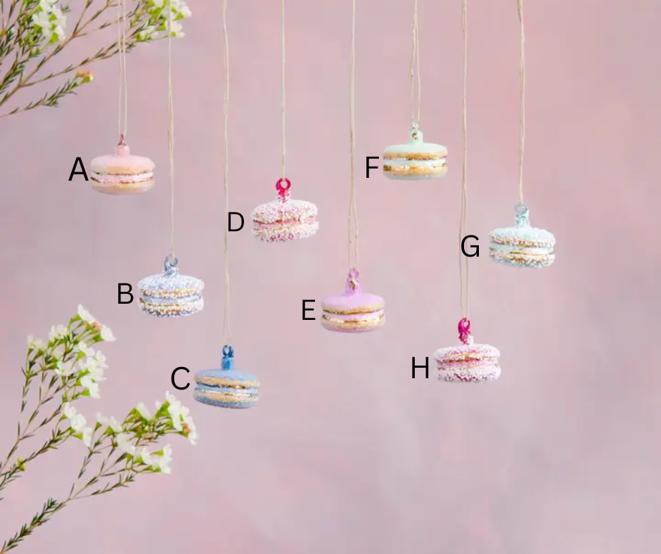 Glitterville Macaroon Glass Ornament